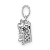 14k White Gold 1/2ct. Diamond Square Cluster Pendant-PM4764-050-WA