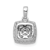 14k White Gold 1/2ct. Diamond Square Cluster Pendant-PM4764-050-WA