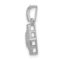 14k White Gold 1/4ct. Diamond Cluster Pendant-PM4766-025-WA