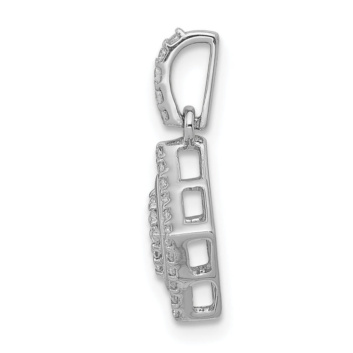 14k White Gold 1/4ct. Diamond Cluster Pendant-PM4766-025-WA