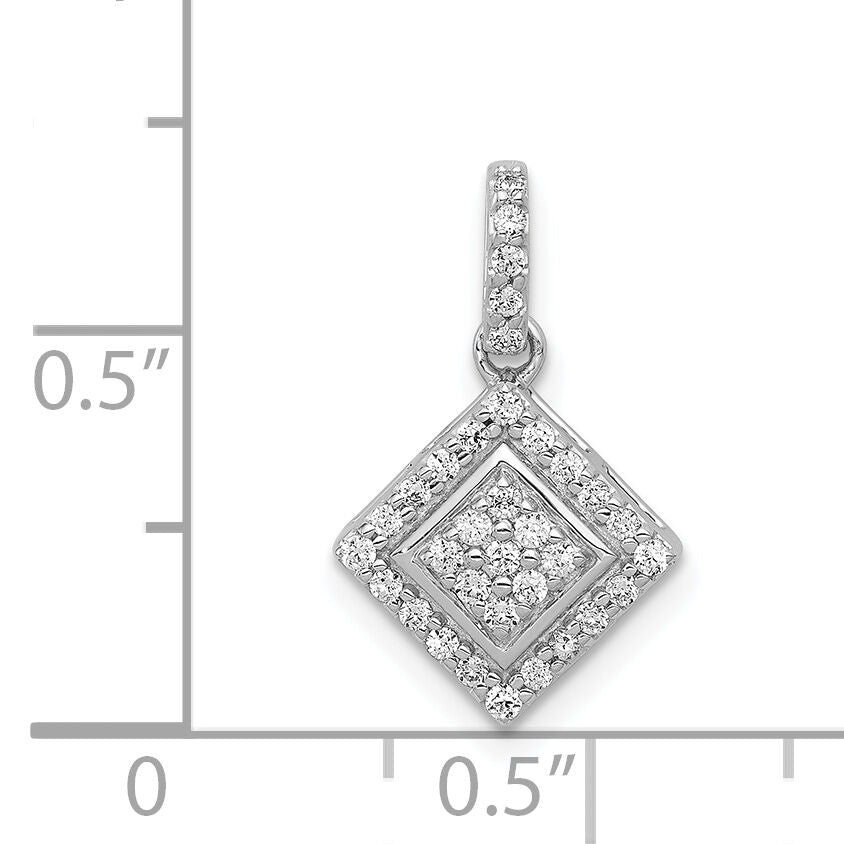 14k White Gold 1/4ct. Diamond Cluster Pendant-PM4766-025-WA