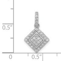 14k White Gold 1/4ct. Diamond Cluster Pendant-PM4766-025-WA