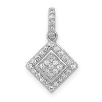 14k White Gold 1/4ct. Diamond Cluster Pendant-PM4766-025-WA