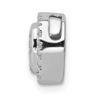 14k White Gold 1/3ct. Diamond Square Cluster Chain Slide Pendant-PM4768-033-WA