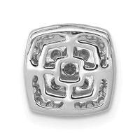 14k White Gold 1/3ct. Diamond Square Cluster Chain Slide Pendant-PM4768-033-WA