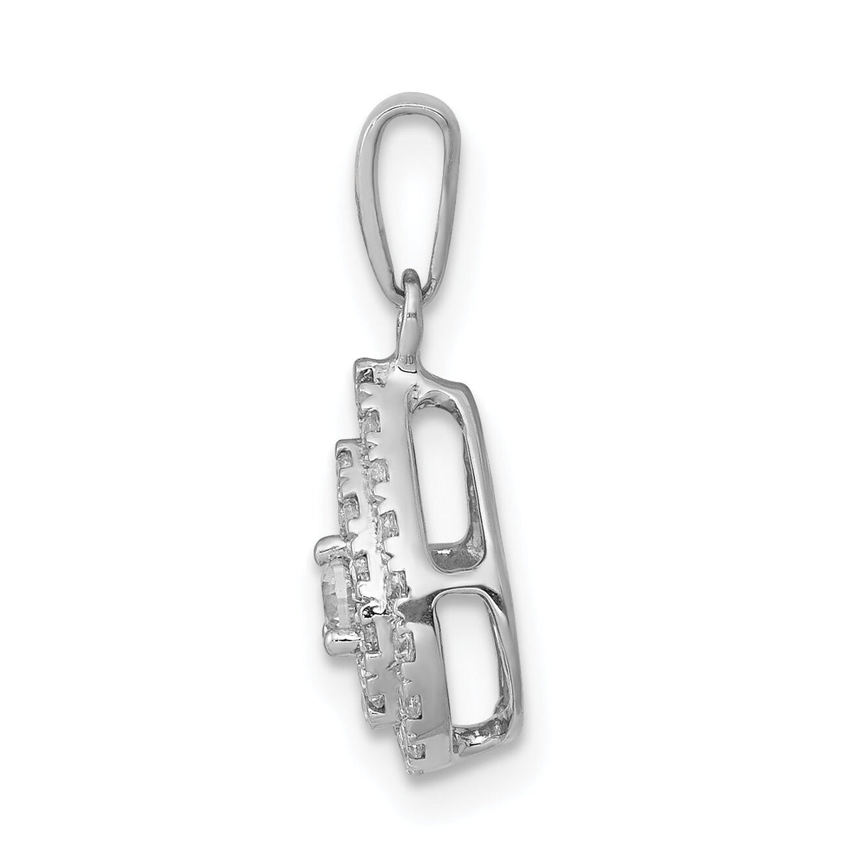 14k White Gold 1/4ct. Diamond Teardrop Pendant-PM4775-025-WA