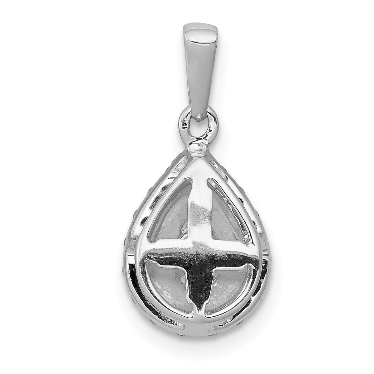 14k White Gold 1/4ct. Diamond Teardrop Pendant-PM4775-025-WA
