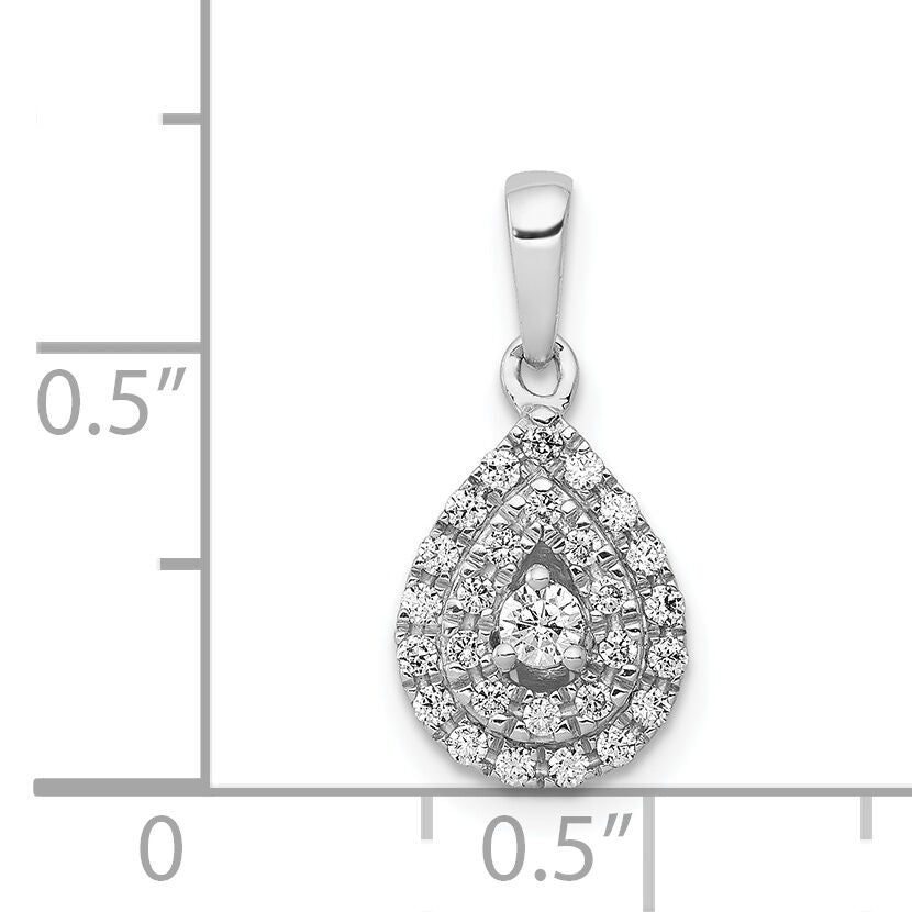 14k White Gold 1/4ct. Diamond Teardrop Pendant-PM4775-025-WA