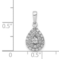 14k White Gold 1/4ct. Diamond Teardrop Pendant-PM4775-025-WA