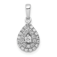 14k White Gold 1/4ct. Diamond Teardrop Pendant-PM4775-025-WA