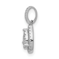14k White Gold 1/4ct.Diamond Teardrop Pendant-PM4776-025-WA
