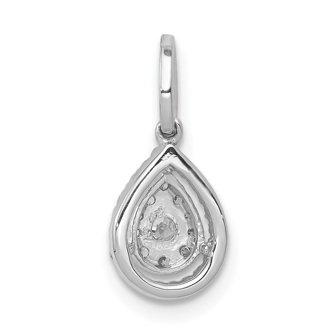 14k White Gold 1/4ct.Diamond Teardrop Pendant-PM4776-025-WA