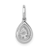 14k White Gold 1/4ct.Diamond Teardrop Pendant-PM4776-025-WA