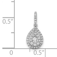 14k White Gold 1/4ct.Diamond Teardrop Pendant-PM4776-025-WA