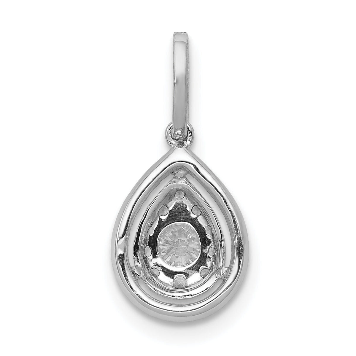 14k White Gold 1/3ct. Diamond Teardrop Pendant-PM4776-033-WA