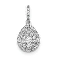 14k White Gold 1/3ct. Diamond Teardrop Pendant-PM4776-033-WA