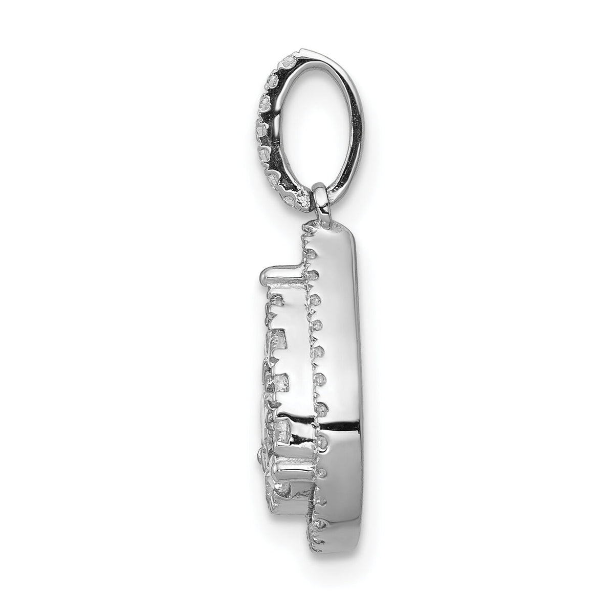 14k White Gold 1/2ct. Diamond Teardrop Pendant-PM4776-050-WA