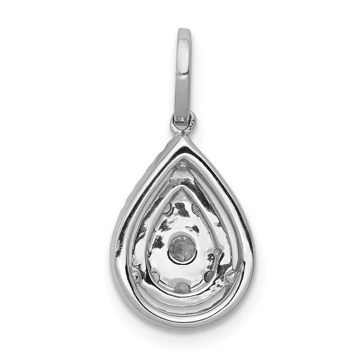 14k White Gold 1/2ct. Diamond Teardrop Pendant-PM4776-050-WA