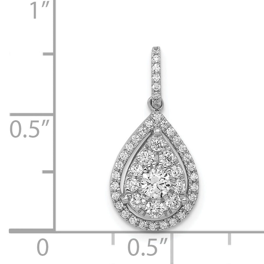 14k White Gold 1/2ct. Diamond Teardrop Pendant-PM4776-050-WA