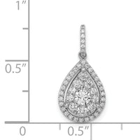 14k White Gold 1/2ct. Diamond Teardrop Pendant-PM4776-050-WA
