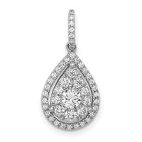 14k White Gold 1/2ct. Diamond Teardrop Pendant-PM4776-050-WA