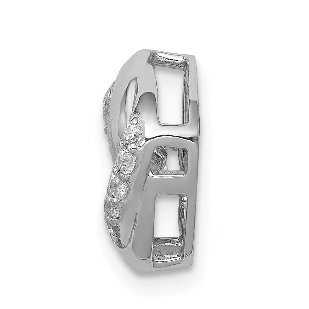 14k White Gold 1/4ct. Vibrant Diamond Entwined Squares Chain Slide-PM4783-025-WA
