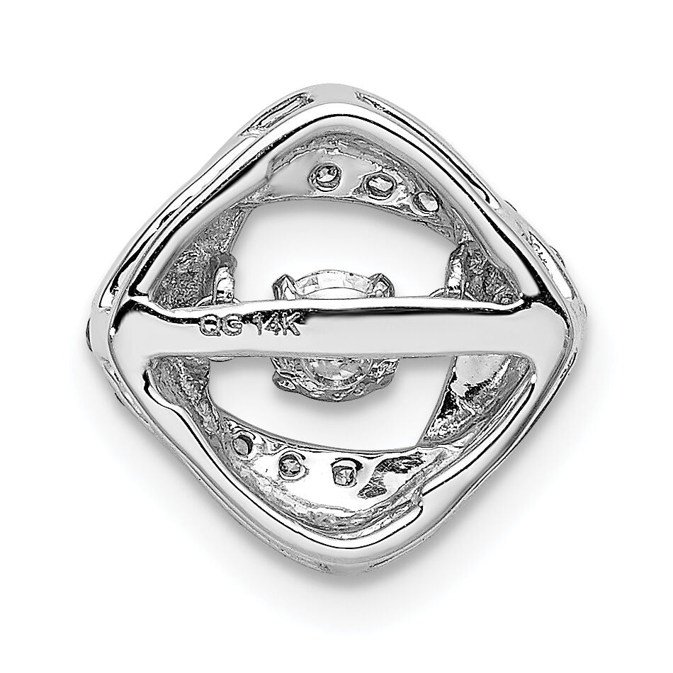 14k White Gold 1/4ct. Vibrant Diamond Entwined Squares Chain Slide-PM4783-025-WA