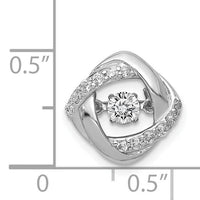 14k White Gold 1/4ct. Vibrant Diamond Entwined Squares Chain Slide-PM4783-025-WA
