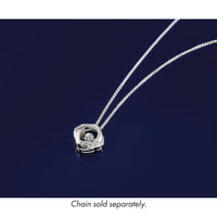 14k White Gold 1/4ct. Vibrant Diamond Entwined Squares Chain Slide-PM4783-025-WA