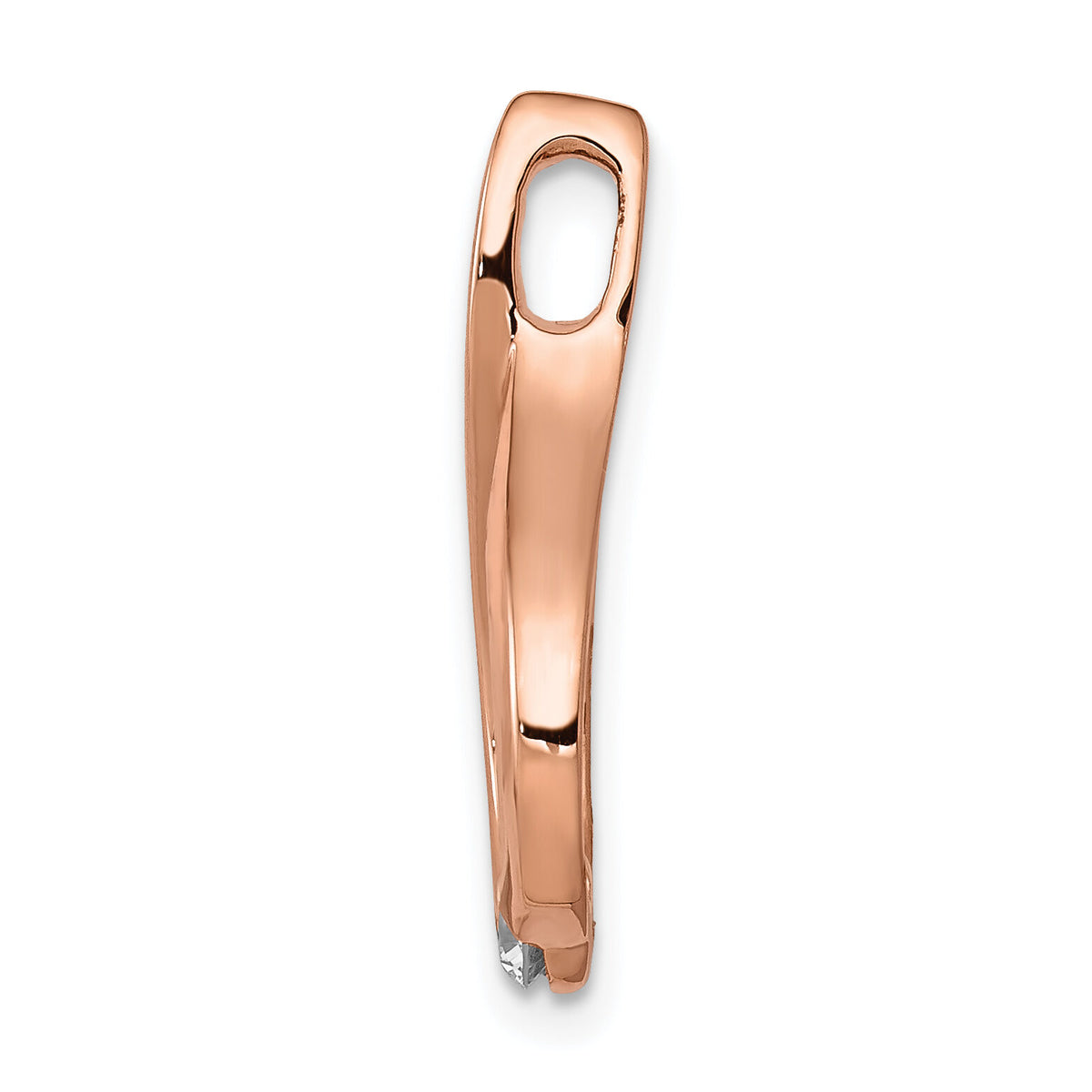 14k Rose Gold 1/10ct. Diamond Teardrop Chain Slide-PM4789-010-RA