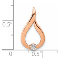 14k Rose Gold 1/10ct. Diamond Teardrop Chain Slide-PM4789-010-RA