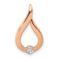 14k Rose Gold 1/10ct. Diamond Teardrop Chain Slide-PM4789-010-RA