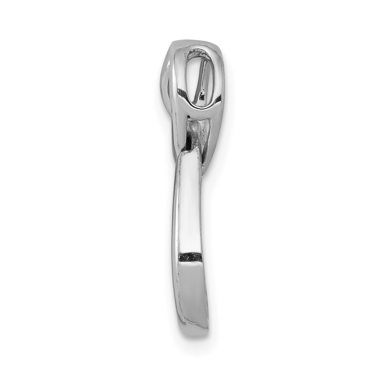 14k White Gold 1/20ct. Diamond Teardrop Infinity Chain Slide-PM4794-005-WA