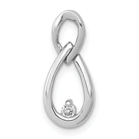 14k White Gold 1/20ct. Diamond Teardrop Infinity Chain Slide-PM4794-005-WA