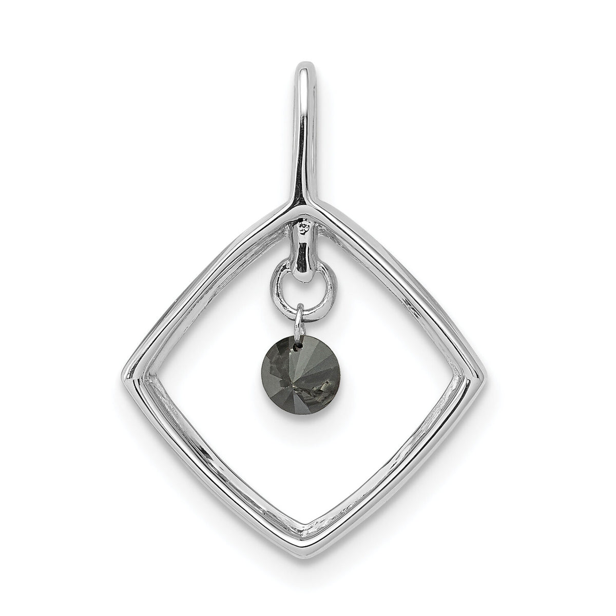 14k White Gold 1/6ct. Black Diamond Dangle Pendant-PM4796-BK-016-WA