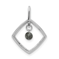 14k White Gold 1/6ct. Black Diamond Dangle Pendant-PM4796-BK-016-WA