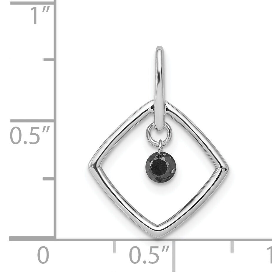14k White Gold 1/6ct. Black Diamond Dangle Pendant-PM4796-BK-016-WA