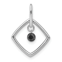 14k White Gold 1/6ct. Black Diamond Dangle Pendant-PM4796-BK-016-WA