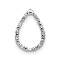 14k White Gold 1/5ct. Diamond Teardrop Chain Slide-PM4799-020-WA