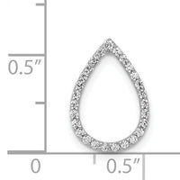 14k White Gold 1/5ct. Diamond Teardrop Chain Slide-PM4799-020-WA