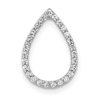 14k White Gold 1/5ct. Diamond Teardrop Chain Slide-PM4799-020-WA