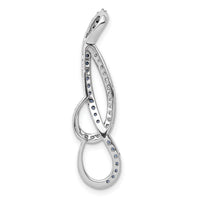14k White Gold 1/4ct. Blue and White Diamond Fancy Chain Slide-PM4810-BD-025-WA