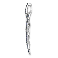 14k White Gold 1/3ct. Blue and White Diamond Fancy Chain Slide-PM4811-BD-033-WA