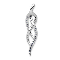 14k White Gold 1/3ct. Blue and White Diamond Fancy Chain Slide-PM4811-BD-033-WA
