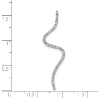 14k White Gold Fancy 1/6ct. Diamond Curved Line Chain Slide-PM4815-016-WA