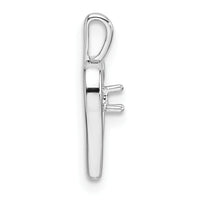 14k White Gold Heart Pendant Mounting-PM4816-003-W