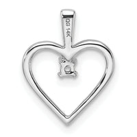 14k White Gold Heart Pendant Mounting-PM4816-003-W