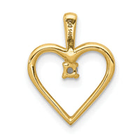 14k AA .03ct. Diamond Heart Pendant-PM4816-003-YA