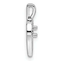 14k White Gold Heart Pendant .05ct. Mounting-PM4816-005-W