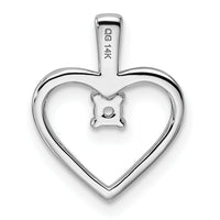 14k White Gold Heart Pendant .05ct. Mounting-PM4816-005-W